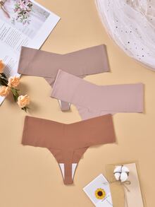 3件素色無痕內褲套裝