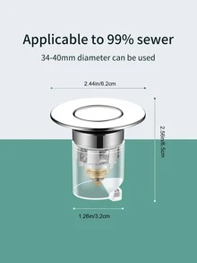 1入組按類型防蟲防異味排水篩檢程式帶彈跳芯 - 銀色 - 查看 7