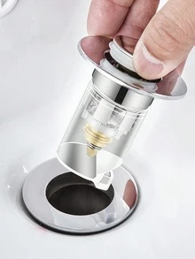 1入組按類型防蟲防異味排水篩檢程式帶彈跳芯 - 銀色 - 查看 2