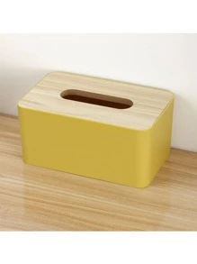 1 Miếng Phong cách Nhật  Tối giản Bằng gỗ Hộp khăn giấy Với Nắp - trắng - Xem 8