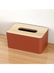 1 Miếng Phong cách Nhật  Tối giản Bằng gỗ Hộp khăn giấy Với Nắp - trắng - Xem 6