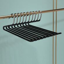 5入組Z形防滑加厚衣架使用 - 黑色 - 查看 1