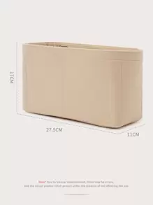 氈布手提包有拉鏈的錢包整理袋，手提袋整理器，背包整理器，學校用品老師禮物，返校老師用品 - 米色 - 查看 3