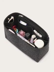 Purse Organizer Insert Felt Bag Organizer With Zipper Handbag Tote Shaper For Saint PM Tote Bag Gift Bag Present Organiser School Supplies Teacher Gifts Back To School Teacher Accessories