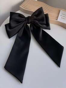 1pc Extra Large Bowknot Hair Clip - Black - View 4