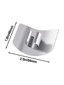 2pcs Finger Guard For Chopping, Thumb Protector, Single Finger Cover - Silver - View 2