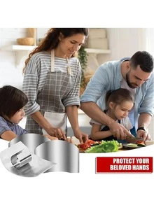 2pcs Finger Guard For Chopping, Thumb Protector, Single Finger Cover - Silver - View 3