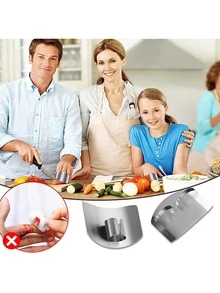 2pcs Finger Guard For Chopping, Thumb Protector, Single Finger Cover - Silver - View 5