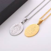 流行時尚處女項鍊 - 金色 - 查看 2