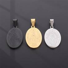 流行時尚處女項鍊 - 金色 - 查看 5