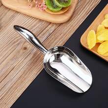 寵物食品勺，多功能不銹鋼冰鏟，豆類，食品鏟 - 銀色 - 查看 6