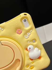 sosofi With Phone Charm Holder 1pc Cartoon Duck Pattern Pad Case Compatible With Samsung HUAWEI Honor