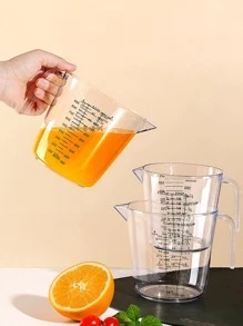 1入組廚房工具塑料透明量杯帶標記 - 無色 - 查看 3