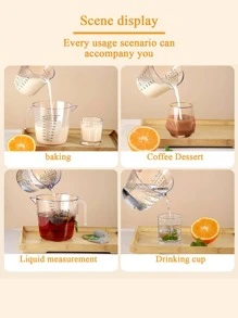 1入組廚房工具塑料透明量杯帶標記 - 無色 - 查看 7