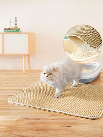 1 件宠物猫砂垫防水双层猫砂捕捉宠物猫砂盒垫清洁垫猫用产品配件