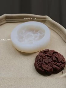 1個逼真的面包慕斯奶油巧克力餅乾香薰蠟燭矽膠模具 - 白色 - 查看 3