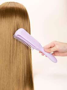 Bộ Lược - Lược 8 Móng, Lược Duỗi Tóc, Mát Xa Da Đầu, Lược Gội, Lược Bóp, Chai Rửa Có Cân, 120ml, 3 Cái/Bộ, Màu Tím. Bàn chải tóc - Màu tím - Xem 2