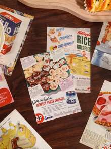 30 Sheets Ins Vintage Bread Old Newspapers Postcards Cute Photo Props Room Background Wall Diy Decorative Card