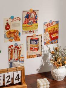 30 Sheets Ins Vintage Bread Old Newspapers Postcards Cute Photo Props Room Background Wall Diy Decorative Card