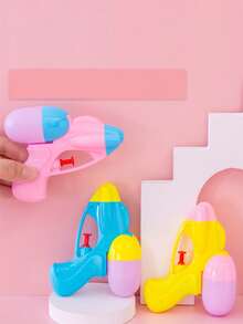 1入組隨機顏色噴水浴玩具，迷你水槍玩具，形狀像卡通馬卡龍，適用於兒童泳池派對