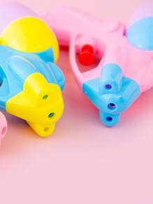 1入組隨機顏色噴水浴玩具，迷你水槍玩具，形狀像卡通馬卡龍，適用於兒童泳池派對