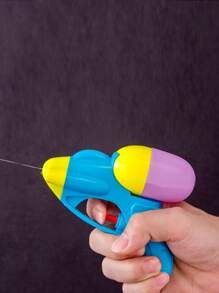 1入組隨機顏色噴水浴玩具，迷你水槍玩具，形狀像卡通馬卡龍，適用於兒童泳池派對