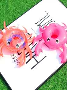 1Pc Hồng Long Lanh Hình Con Cua Bơm Hơi Giá Đỡ Cốc Uống Bể Bơi Phao Cho Mùa Hè - Nhiều màu - Xem 1