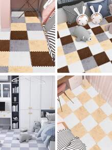 6入組/套門墊,現代雙色室內室外地毯