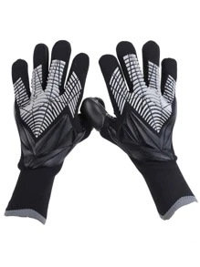 ATLANDER 1 par de Guantes de Portero de Fútbol de Látex para Adultos, Niños, Adolescentes, Engrosados, Cómodos, Transpirables, Duraderos, Antideslizantes, de Protección Profesional para Partidos y Entrenamientos de Fútbol al Aire Libre para Hombres, Mujeres, Niños y Niñas - Negro - Ver 3