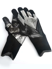 ATLANDER 1 par de Guantes de Portero de Fútbol de Látex para Adultos, Niños, Adolescentes, Engrosados, Cómodos, Transpirables, Duraderos, Antideslizantes, de Protección Profesional para Partidos y Entrenamientos de Fútbol al Aire Libre para Hombres, Mujeres, Niños y Niñas - Negro - Ver 6
