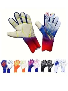 ATLANDER 1 par de Guantes de Portero de Fútbol de Látex para Adultos, Niños, Adolescentes, Engrosados, Cómodos, Transpirables, Duraderos, Antideslizantes, de Protección Profesional para Partidos y Entrenamientos de Fútbol al Aire Libre para Hombres, Mujeres, Niños y Niñas - Negro - Ver 11