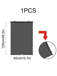 1入組通用捲簾，臥室窗戶遮陽簾 - 黑色 - 查看 2