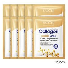 SADOER 抗皺紋面部貼布,10入組深滋養臉部床單適用於日常使用 - 白色 - 查看 1