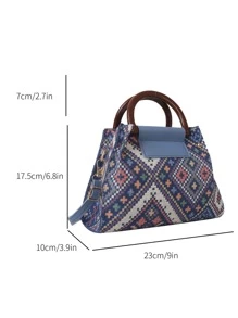 Túi xách thời trang nữ Túi xách hai mảnh Túi đeo vai Túi đeo chéo - Màu xanh lam - Xem 2