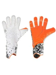 1 Pair Latex Football Goalkeeper Gloves Adults Youth Thickened Football Comfortable Breathable Durable Anti-Slip Professional Protection Match Training Goalkeeper Soccer Outdoor Sports Men Women Goalkeeper Goalie Gloves White Football Gloves