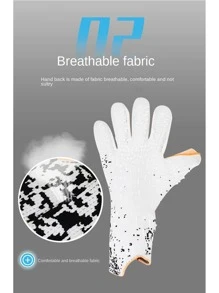 1 Pair Latex Football Goalkeeper Gloves Adults Youth Thickened Football Comfortable Breathable Durable Anti-Slip Professional Protection Match Training Goalkeeper Soccer Outdoor Sports Men Women Goalkeeper Goalie Gloves White Football Gloves