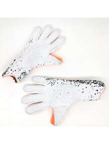 1 Pair Latex Football Goalkeeper Gloves Adults Youth Thickened Football Comfortable Breathable Durable Anti-Slip Professional Protection Match Training Goalkeeper Soccer Outdoor Sports Men Women Goalkeeper Goalie Gloves White Football Gloves