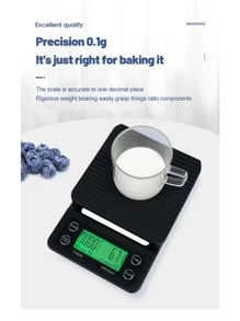 1入組ABS電子秤,現代黑色電子秤 - 黑色 - 查看 8