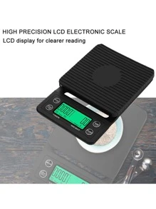 1入組ABS電子秤,現代黑色電子秤 - 黑色 - 查看 2