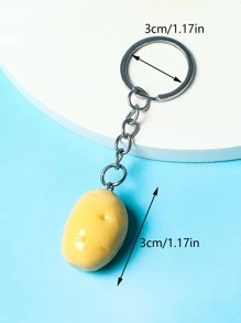 Potato Charm Keychains For Daily Use Key Decoration Gift For Friend Casual - Yellow - View 5
