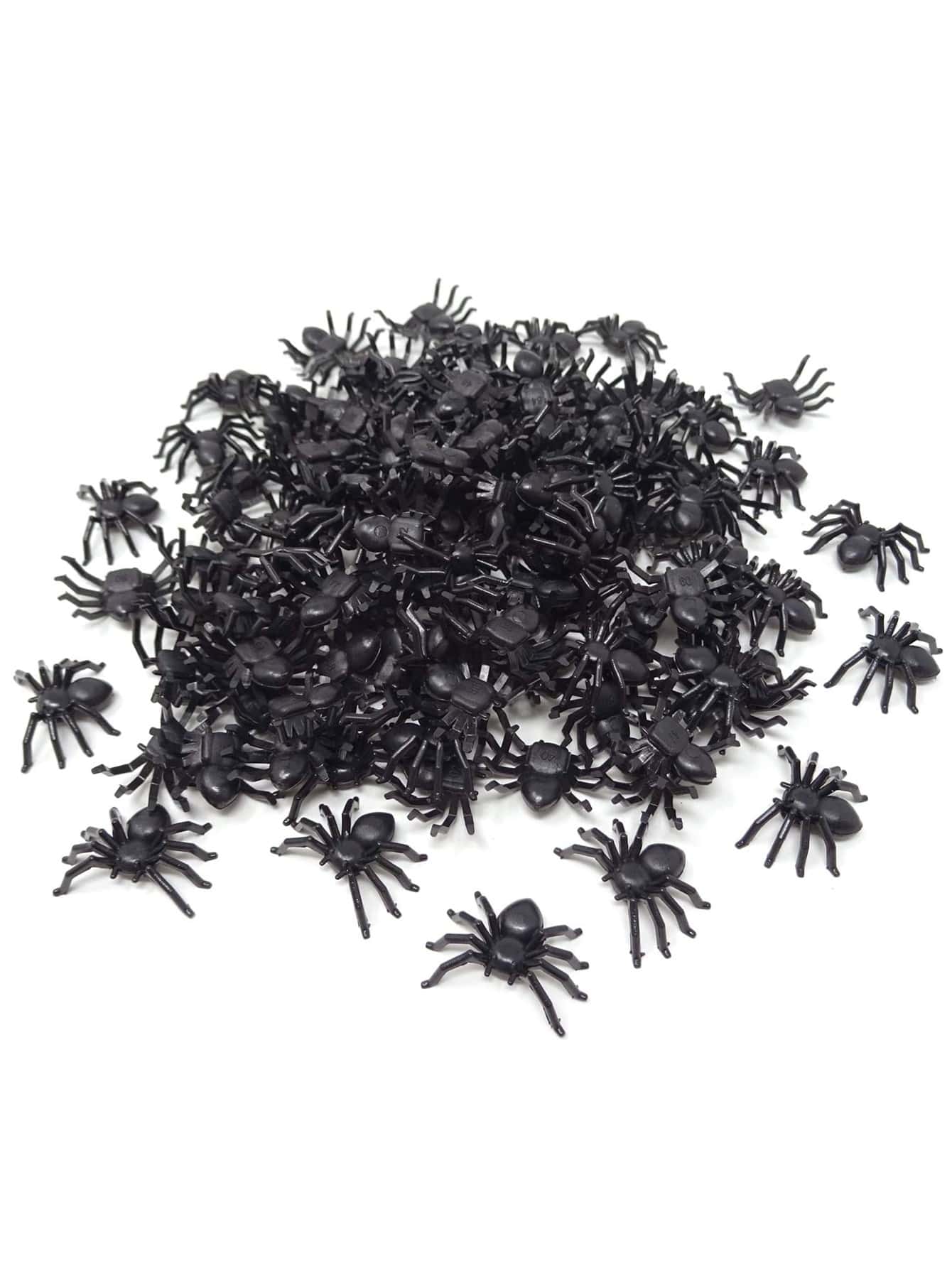 200pcs Spiders Decorations Small Black Plastic Spiders Haunted House Spider Decoration Simulation Tricky Toy - Black - View 1