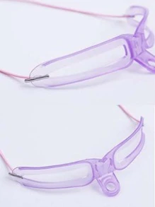 8 plantillas para cejas, kit para dar forma a las cejas, plantilla para cejas, plantilla para cejas reutilizable de 8 estilos con mango - Morado - Ver 3