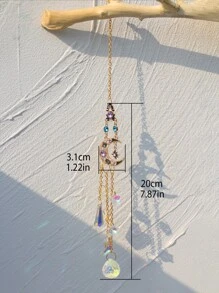 Crystal Suncatcher With Moon Star, Sun Catchers Indoor Window Rainbow Maker Suncatcher For Window, Window Hanging Ornament Rainbow Rhinestones Prisms Pendant Decor For Home Garden (1pc)