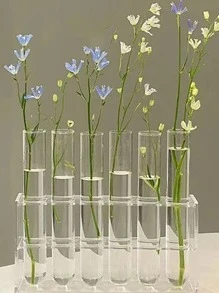 1pc Glass Test Tube Hydroponic Container - Clear - View 2