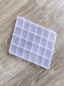 Hộp nhựa có 24 ngăn để đựng đồ trang sức hạt & đàn hồi tự làm - Trong sáng - Xem 3