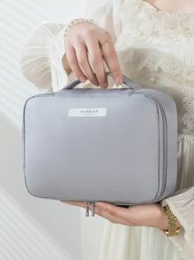 多功能洗漱包，1 个大容量防水化妆包，多功能收纳袋，化妆包，化妆袋，护肤包，化妆包，收纳袋，旅行必需品，邮轮必需品，宿舍必需品，婚礼伴娘礼物，妈妈礼物，生日礼物，送给朋友和老师的礼物，家居装饰，浴室客厅卧室装饰，浴室收纳袋，珠宝收纳袋，唇油收纳袋，指甲油收纳袋，化妆品收纳袋，化妆盒 - 灰色 - 查看 5