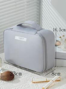 多功能洗漱包，1 个大容量防水化妆包，多功能收纳袋，化妆包，化妆袋，护肤包，化妆包，收纳袋，旅行必需品，邮轮必需品，宿舍必需品，婚礼伴娘礼物，妈妈礼物，生日礼物，送给朋友和老师的礼物，家居装饰，浴室客厅卧室装饰，浴室收纳袋，珠宝收纳袋，唇油收纳袋，指甲油收纳袋，化妆品收纳袋，化妆盒 - 灰色 - 查看 3