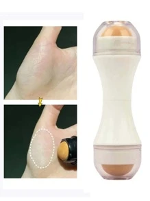 Mặt Trục lăn , Mặt Mát xa Công cụ Trắng Núi lửa Mặt Trục lăn Hấp thụ Kiểm soát dầu Mờ Trang điểm Dụng cụ chăm sóc da Khuôn mặt Làm sạch Dầu Trái bóng - trắng - Xem 1