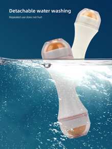 Mặt Trục lăn , Mặt Mát xa Công cụ Trắng Núi lửa Mặt Trục lăn Hấp thụ Kiểm soát dầu Mờ Trang điểm Dụng cụ chăm sóc da Khuôn mặt Làm sạch Dầu Trái bóng - trắng - Xem 6