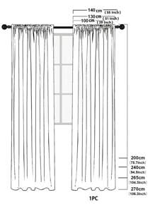 1 pieza Cortina con patrón de nube transparente - Multicolor - Ver 5